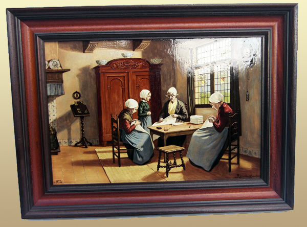 Nr.: 11, Already sold : decorative pottery made by Rozenburg, Description: Plateel 1 tile, Height 32 cm width 46 cm, period: Year 1909, Decorator : L.Soonius, 