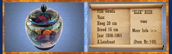 Nr.: 140, Te koop aangeboden sieraardewerk van PZH