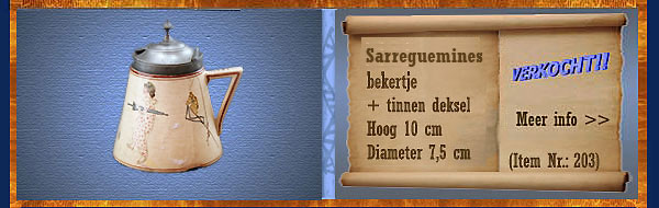 Nr.: 203, Te koop aangeboden frans sieraardewerk 