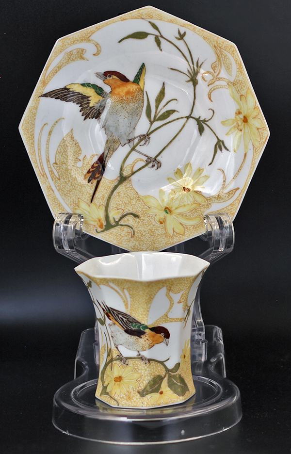 Nr.: 385, Reeds verkocht : Rozenburg Eierschaal Mokka kop/schotel