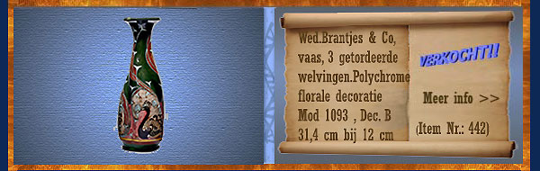 Nr.: 442, Te koop aangeboden Sieraardewerk van Brantjes