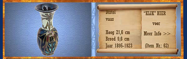 Nr.: 62, Te koop aangeboden sieraardewerk van Distel