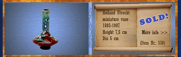Nr.: 330, On offer decorative pottery of Holland Utrecht, Description: Plateel Vaas