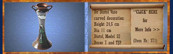 Nr.: 371, On offer decorative pottery of Distel, Description: Plateel Vase