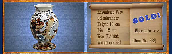 Nr.: 392, On offer decorative pottery of Rozenburg