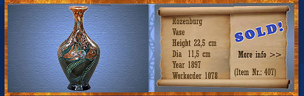 Nr.: 407, On offer decorative pottery of Rozenburg