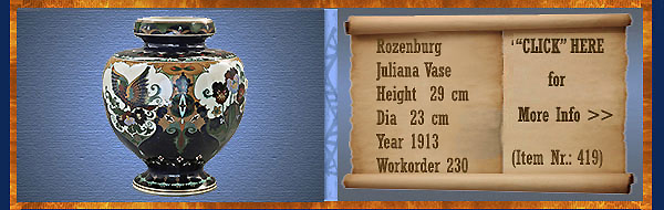 Nr.: 419, On offer decorative pottery of Rozenburg