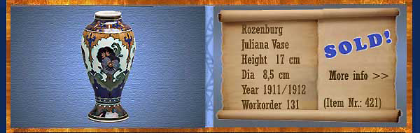 Nr.: 421, On offer decorative pottery of Rozenburg