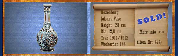 Nr.: 424, On offer decorative pottery of Rozenburg